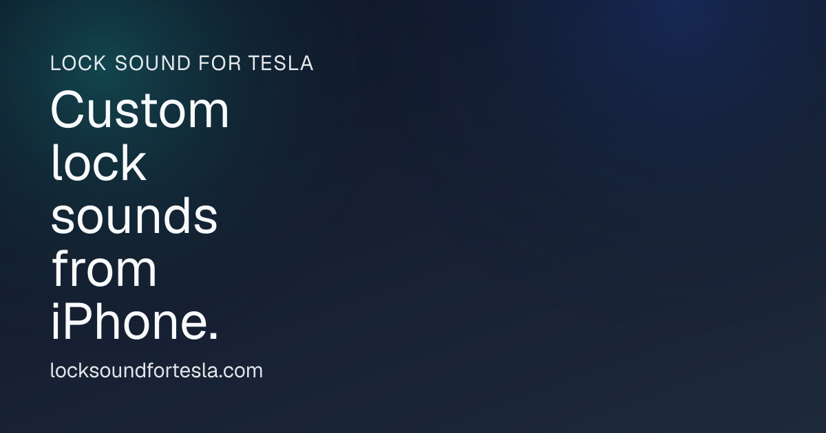 Lock Sound for Tesla